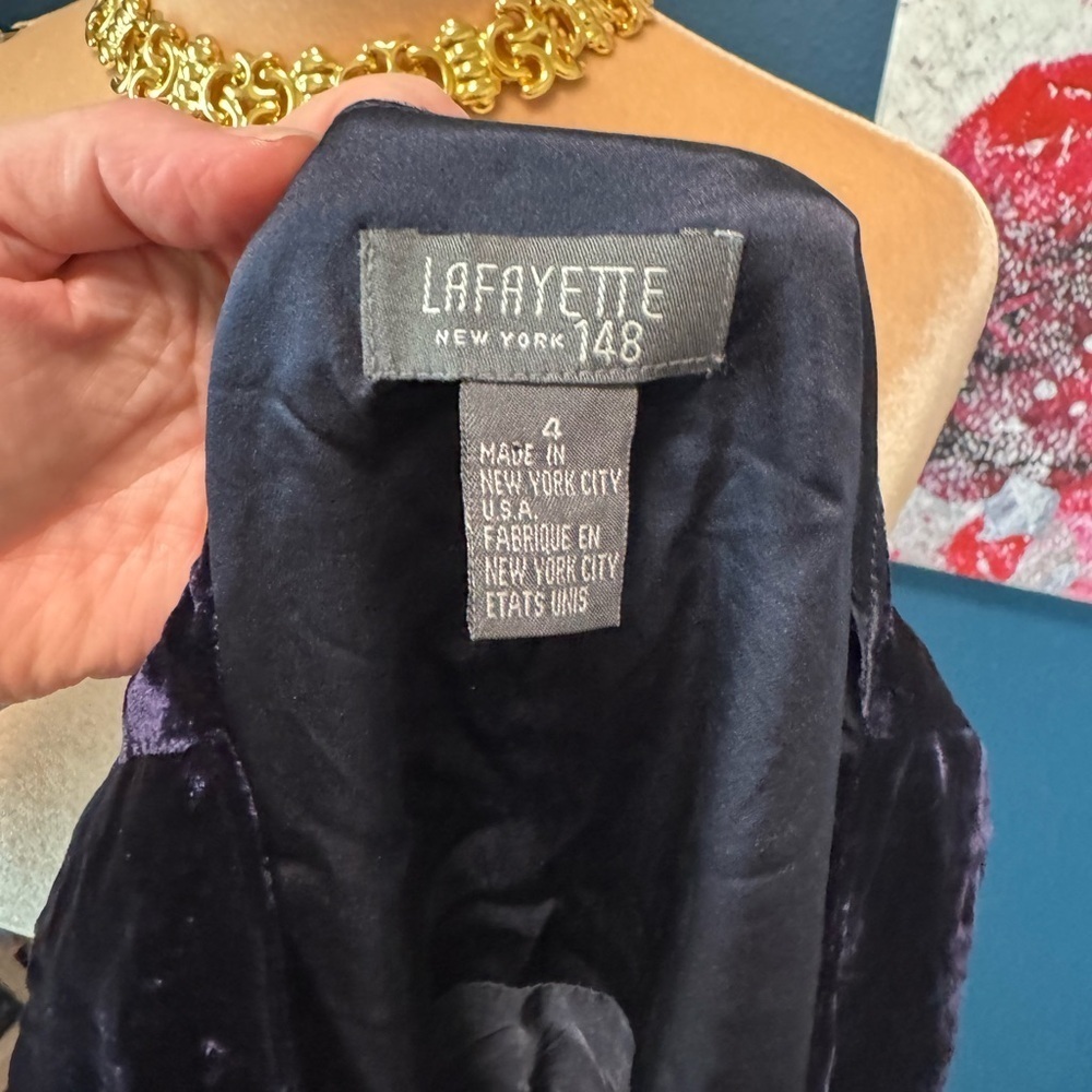 Lafayette 148 Velvet Top and Pants Set 4 - Picture 12 of 13